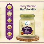 V-RICH Buffalo Ghee  | Pure Desi Ghee from Buffalo Milk | Traditional Method | No Preservatives or Additives | Pure & Organic Ghee for Boosts Immunity, Rich in Antioxidants, Supports Bone Health | Glass Jar
