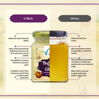 V-RICH Buffalo Ghee  | Pure Desi Ghee from Buffalo Milk | Traditional Method | No Preservatives or Additives | Pure & Organic Ghee for Boosts Immunity, Rich in Antioxidants, Supports Bone Health | Glass Jar